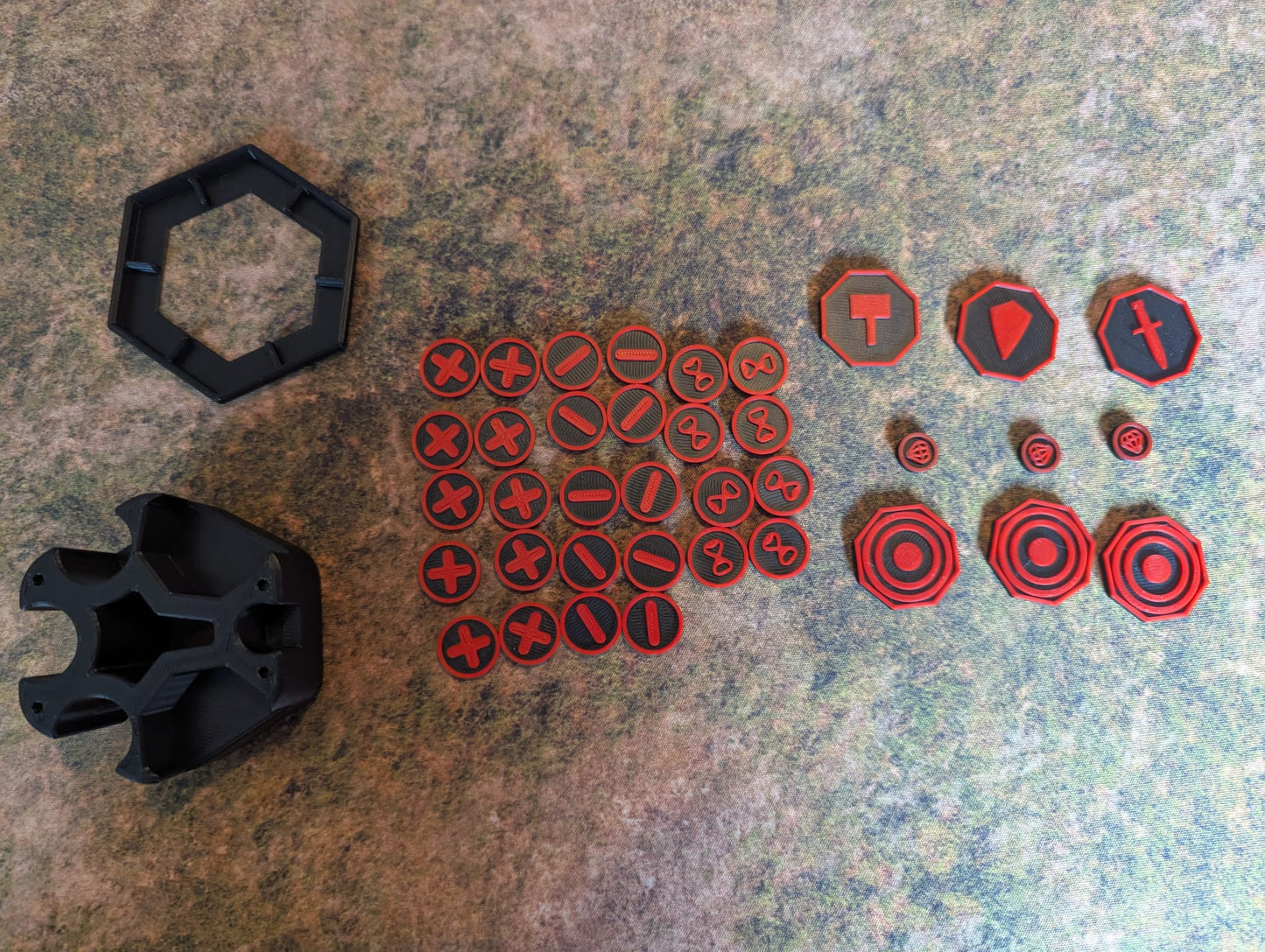 Warcry Compatible Activation Tokens & Box Set – Objective, Treasure, Deployment Tokens + Optional Storage Box– Multiple Colours