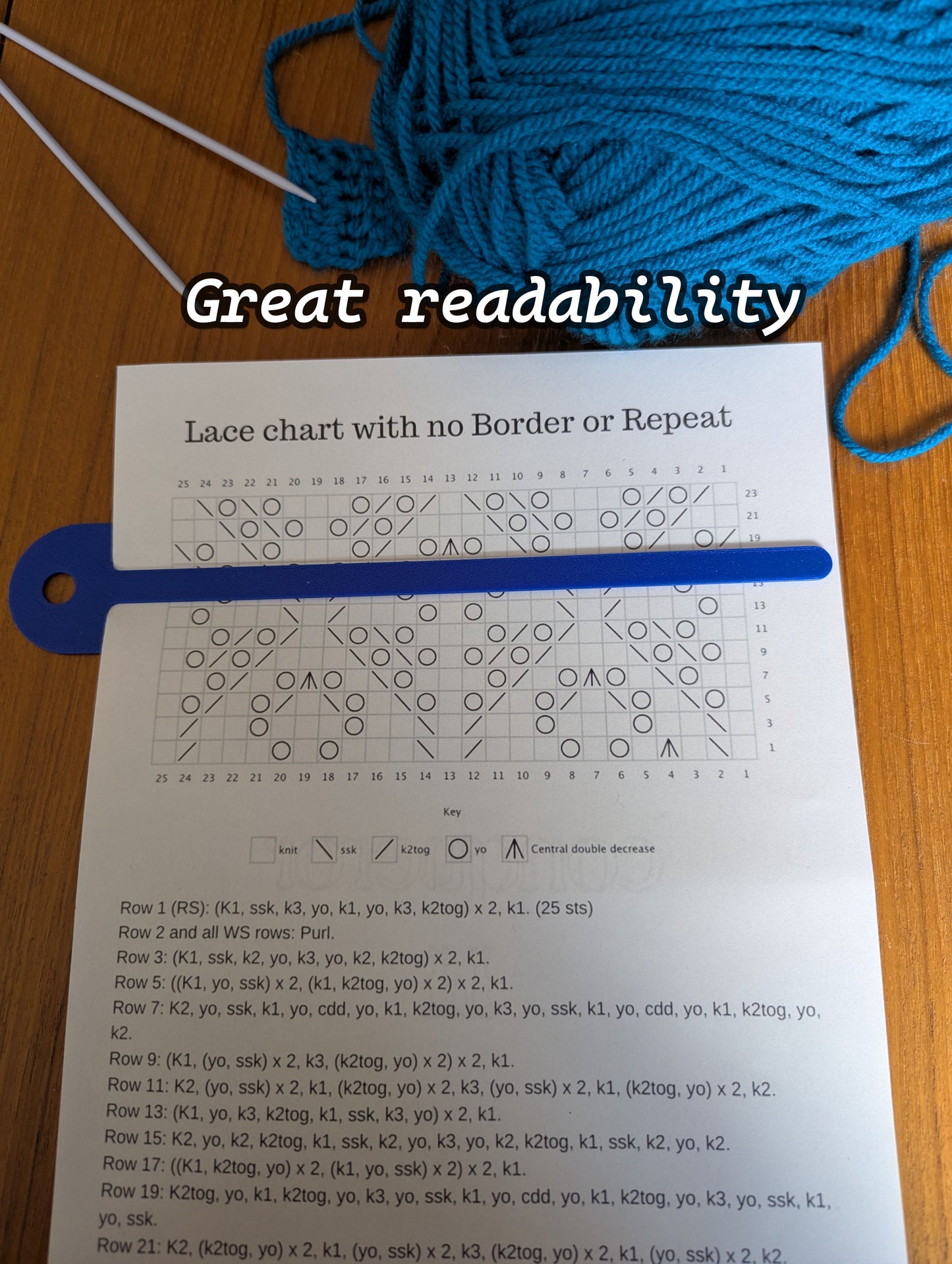 Ergonomic Pattern Marker for Knitting & Crochet
