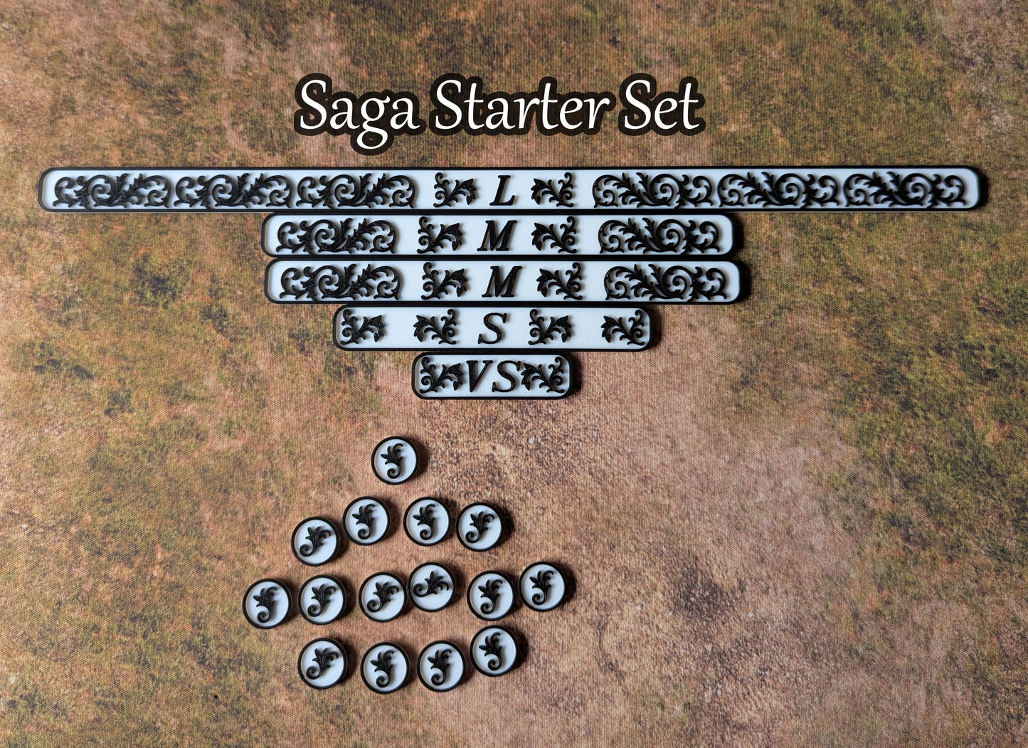 Saga Wargame Starter Set - Template & Fatigue | 3D Printed in Eco-Friendly PLA | Compatible with Saga Miniature Wargame